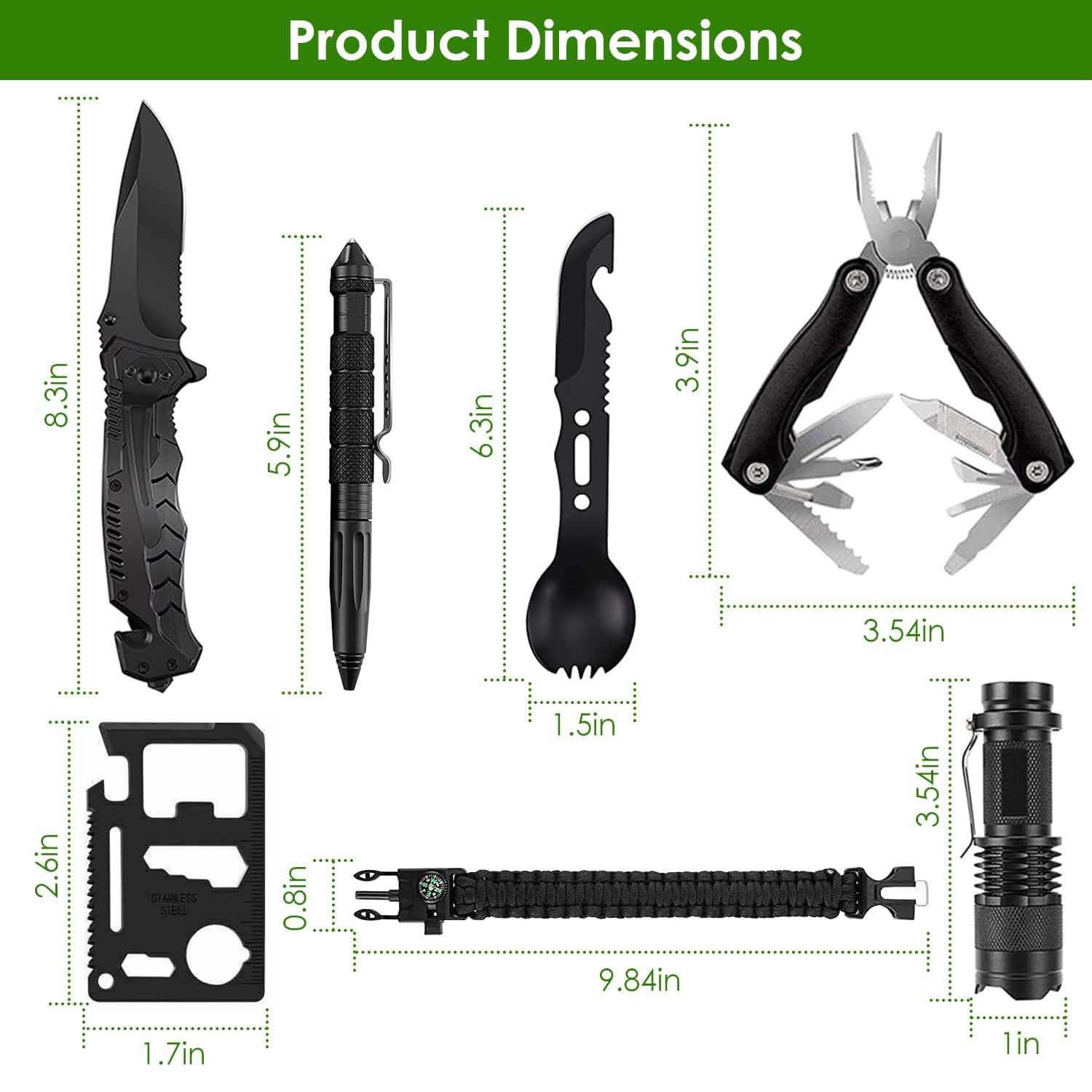 47-Pieces: Emergency Survival Kit EDC Gear Equipment Tool with Pouch DailySale