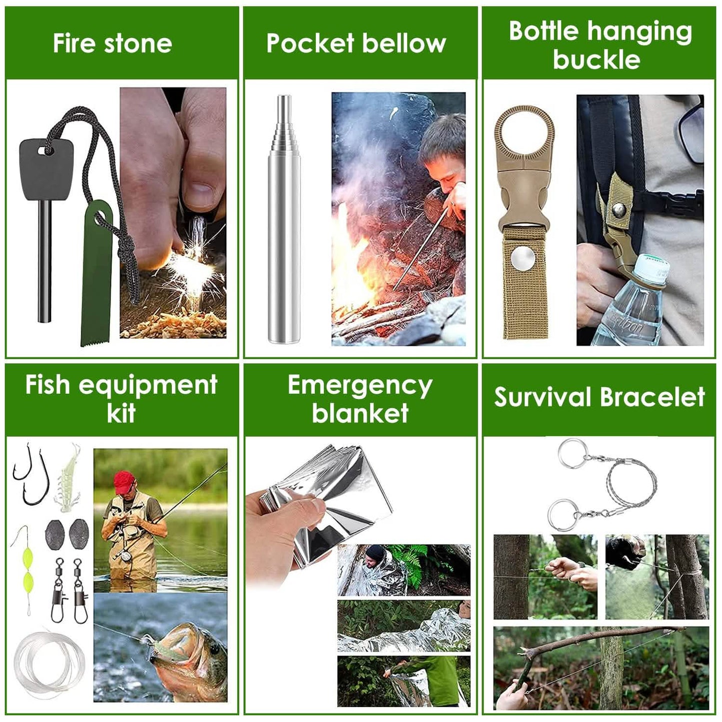 47-Pieces: Emergency Survival Kit EDC Gear Equipment Tool with Pouch DailySale