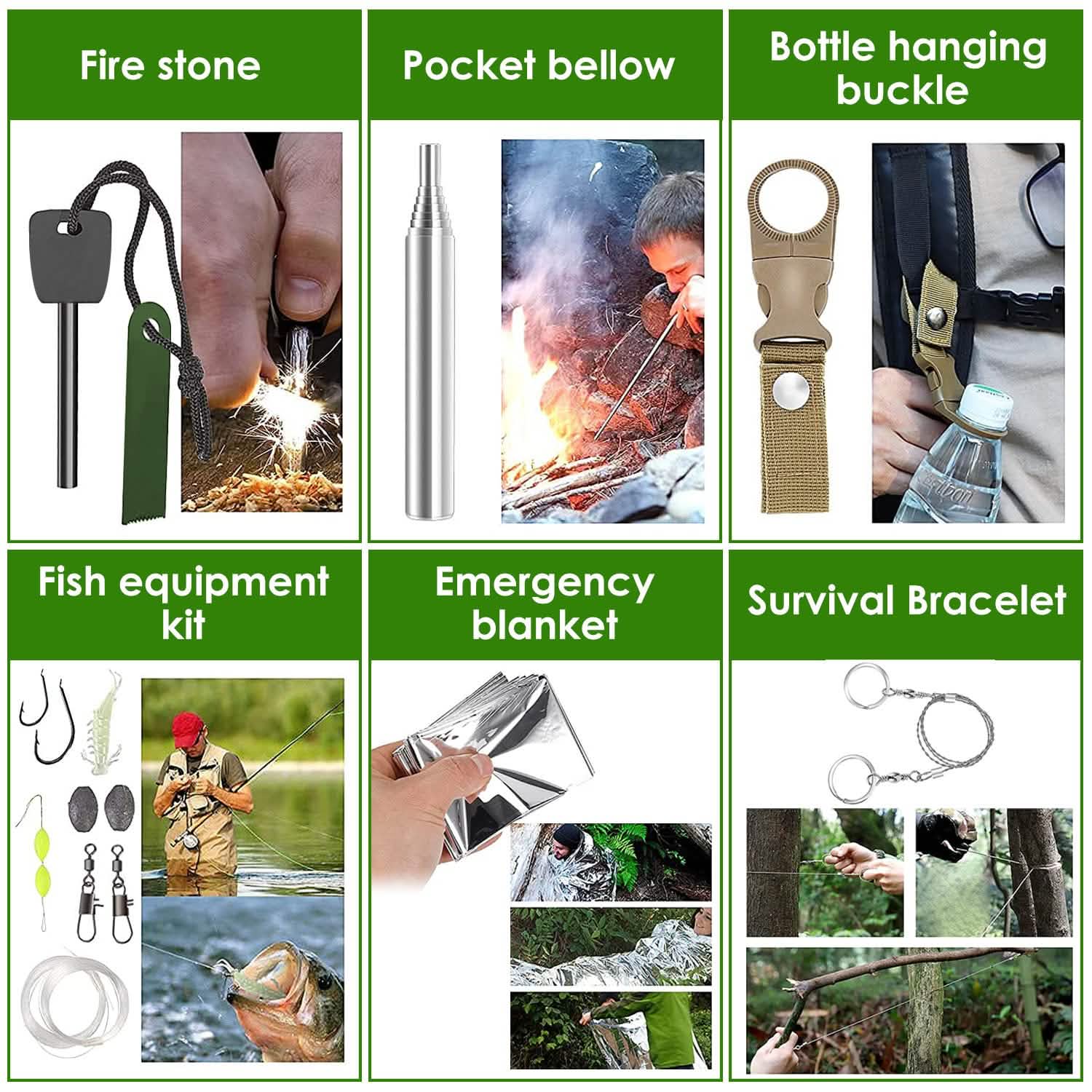 47-Pieces: Emergency Survival Kit EDC Gear Equipment Tool with Pouch DailySale