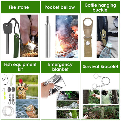 47-Pieces: Emergency Survival Kit EDC Gear Equipment Tool with Pouch DailySale