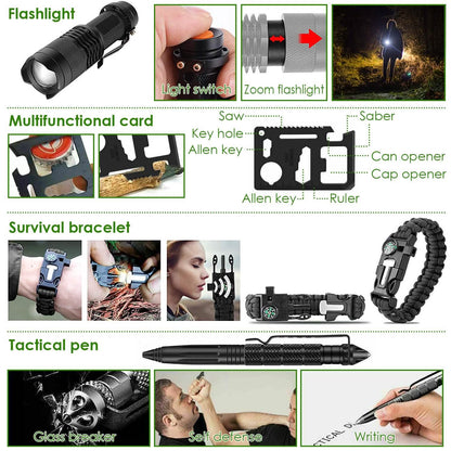 47-Pieces: Emergency Survival Kit EDC Gear Equipment Tool with Pouch DailySale