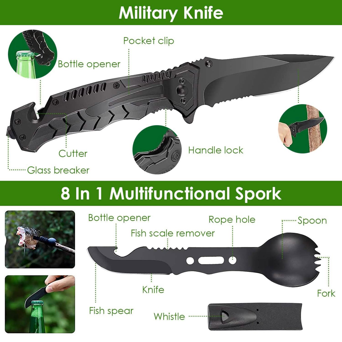 47-Pieces: Emergency Survival Kit EDC Gear Equipment Tool with Pouch DailySale