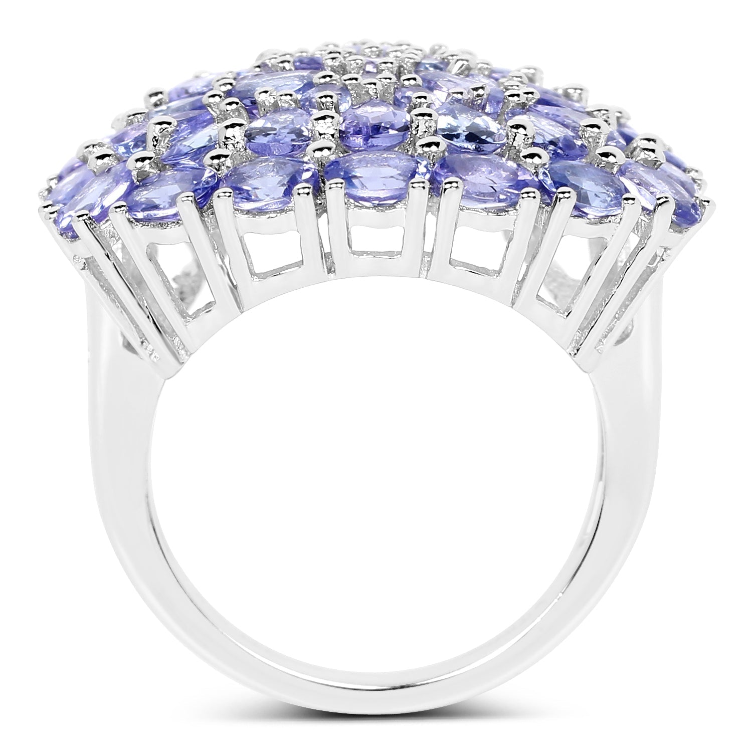 5.93 Carat Genuine Tanzanite .925 Sterling Silver Ring Bids.com