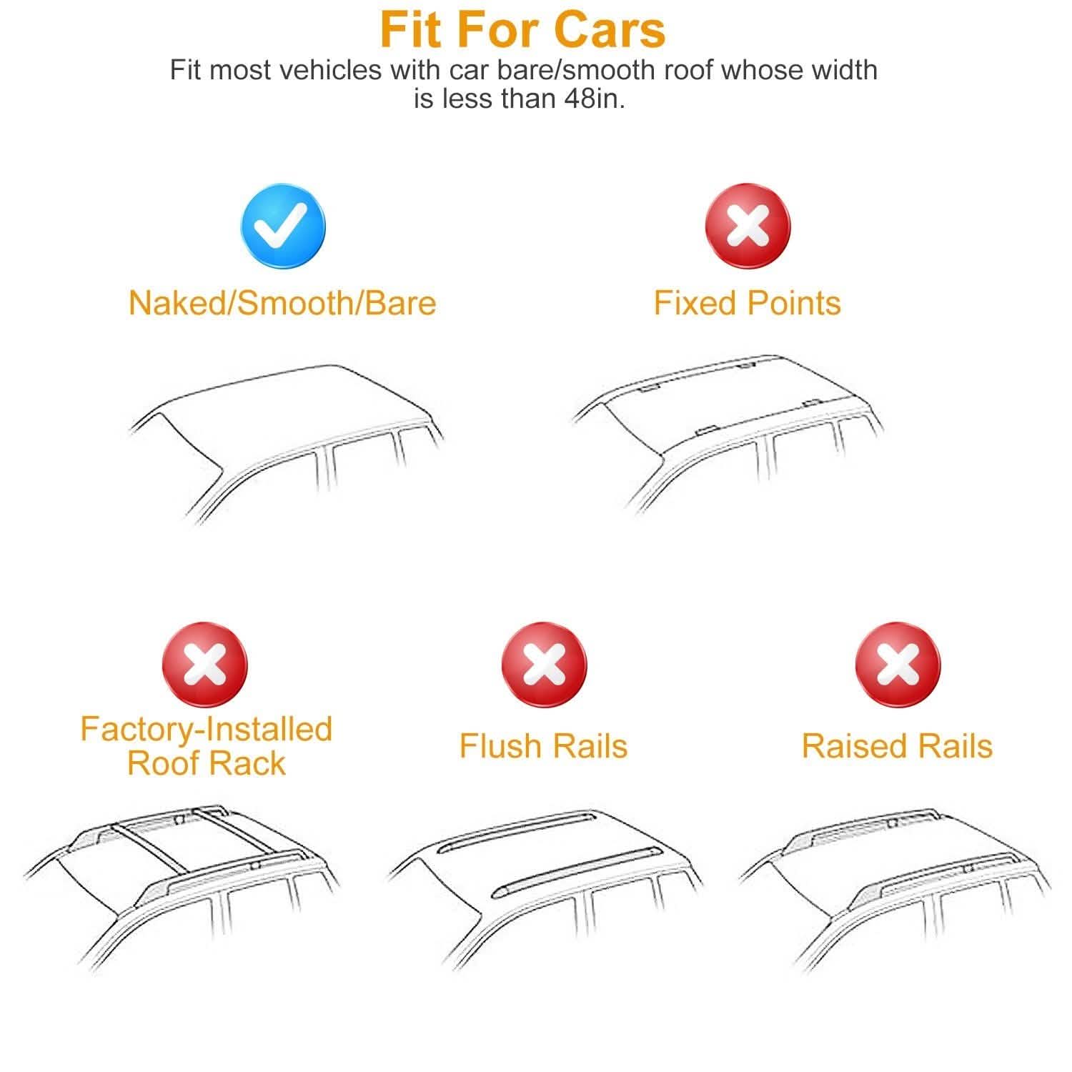 47.24-Inch Universal Top Roof Rack Cross Bar DailySale