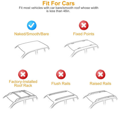 47.24-Inch Universal Top Roof Rack Cross Bar DailySale