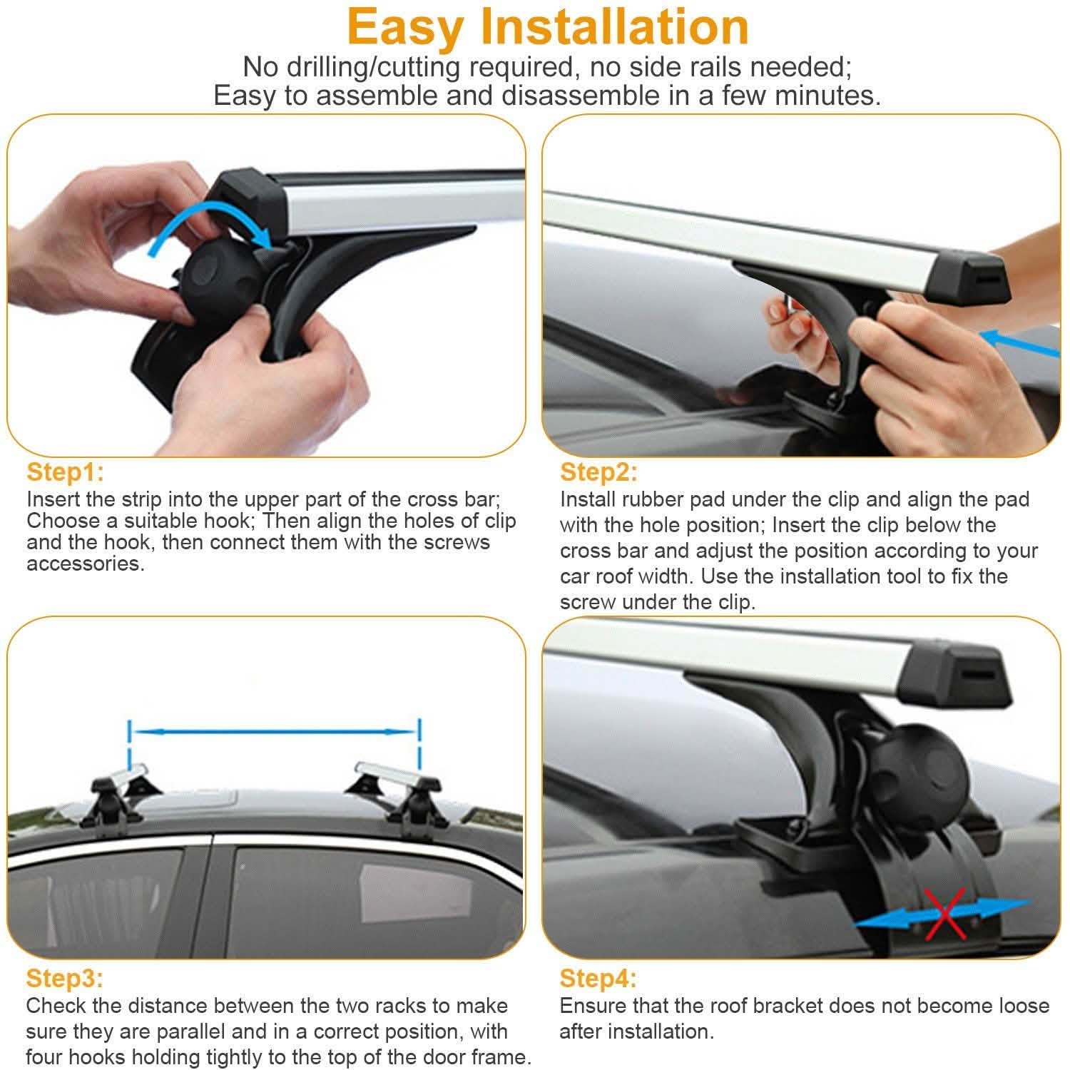47.24-Inch Universal Top Roof Rack Cross Bar DailySale