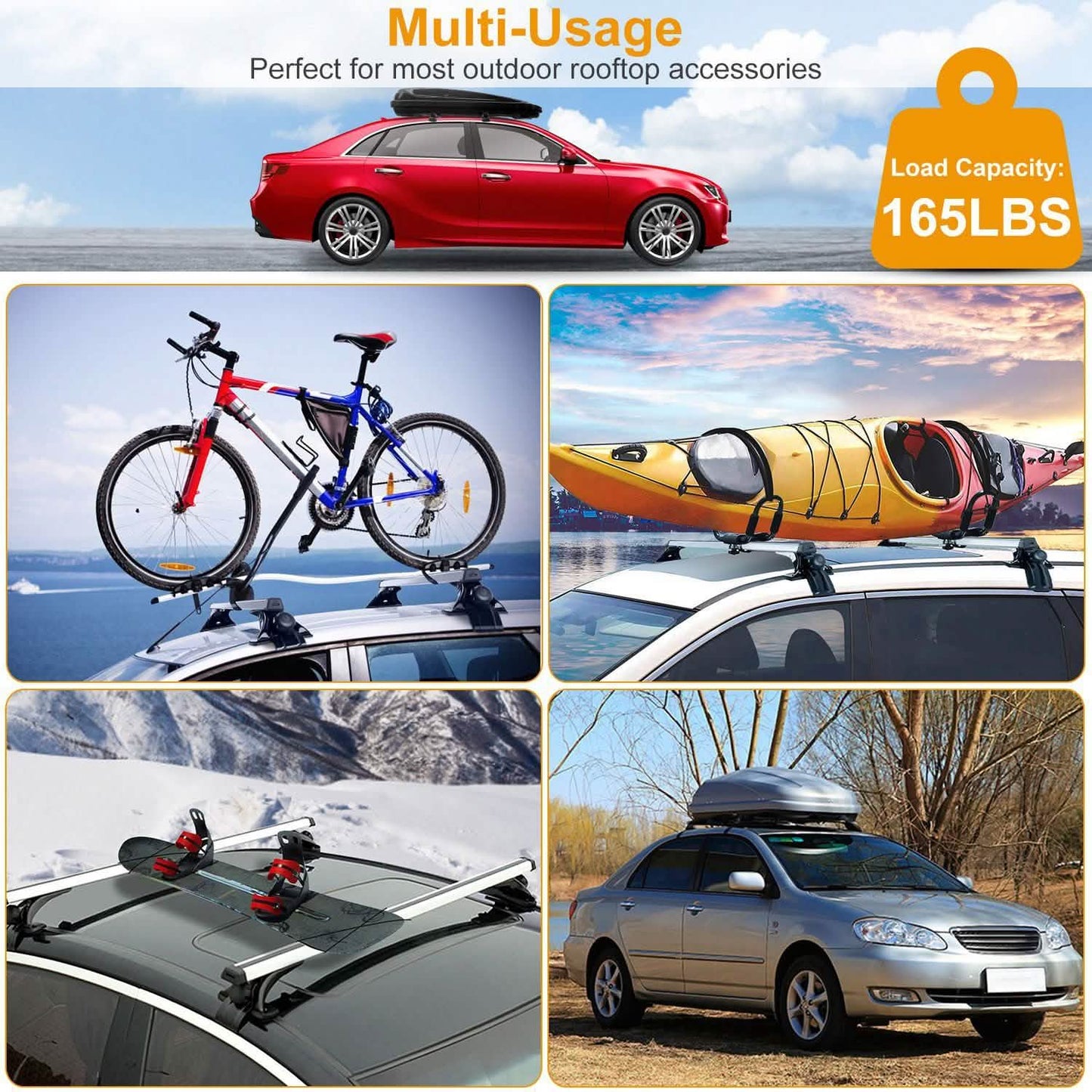 47.24-Inch Universal Top Roof Rack Cross Bar DailySale