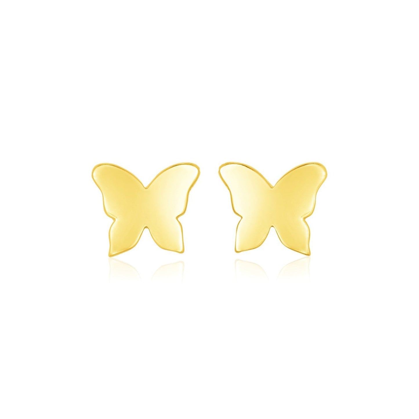 14k Yellow Gold Polished Butterfly Earrings Bids.com