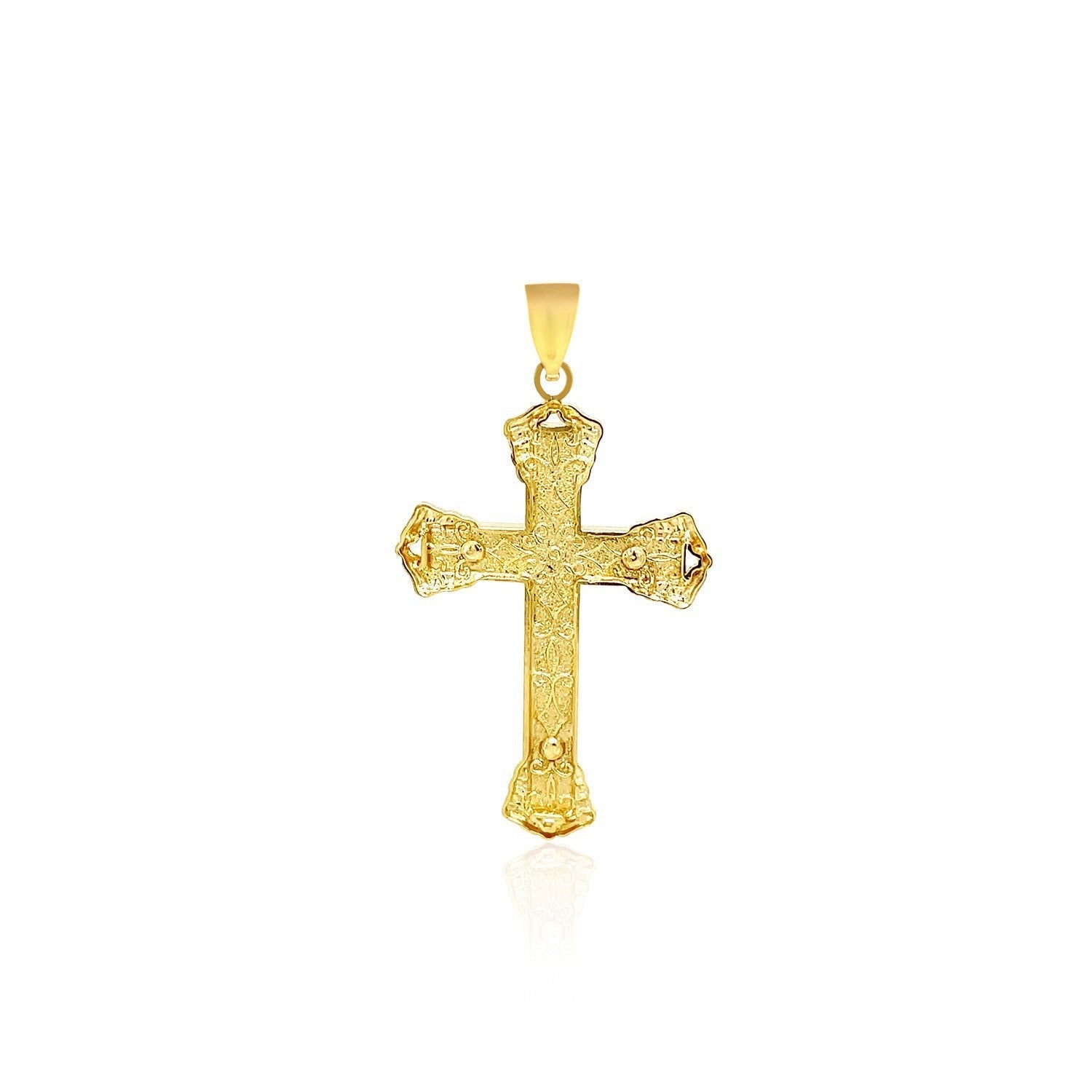 14k Yellow Gold Black Onyx Cross Pendant Bids.com