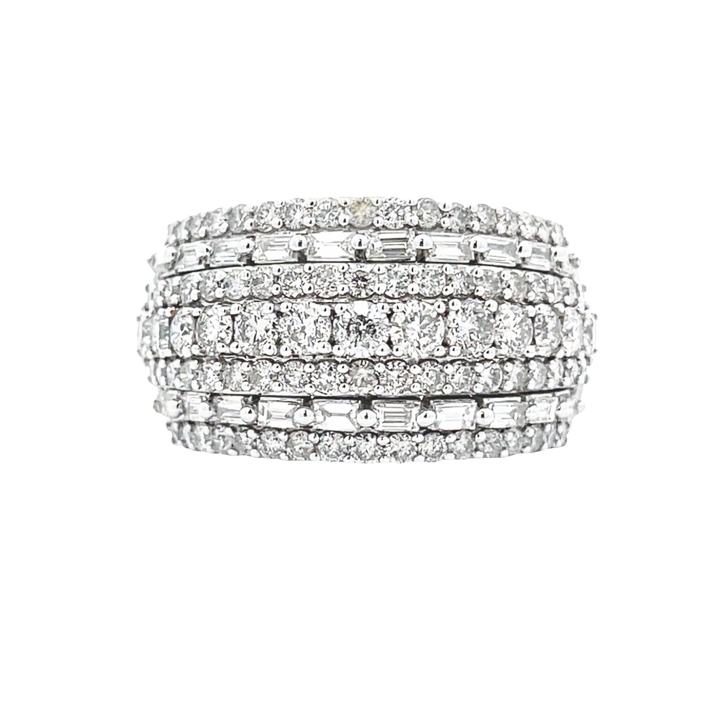 3.00ct Diamond Wedding Band Ring 10KT White Gold Bids.com
