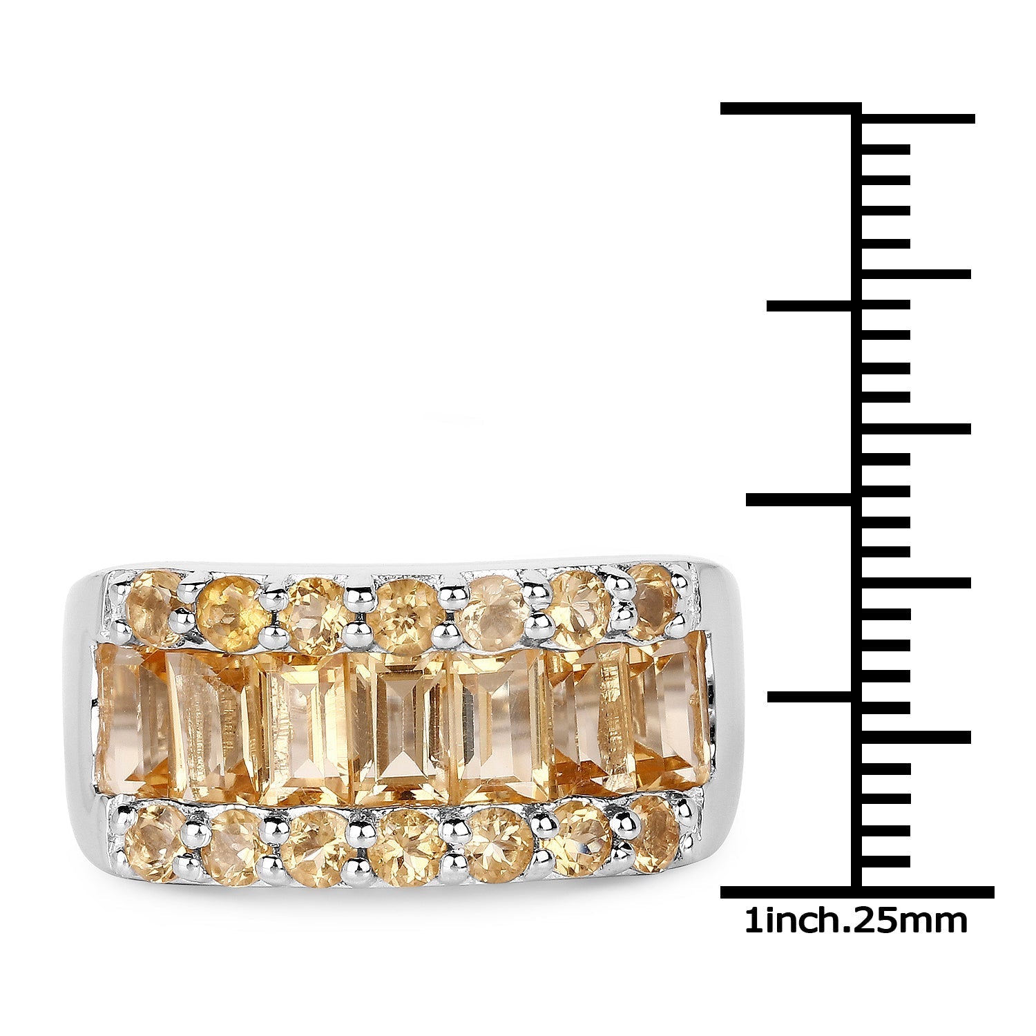 3.08 Carat Genuine Citrine .925 Sterling Silver Ring Bids.com