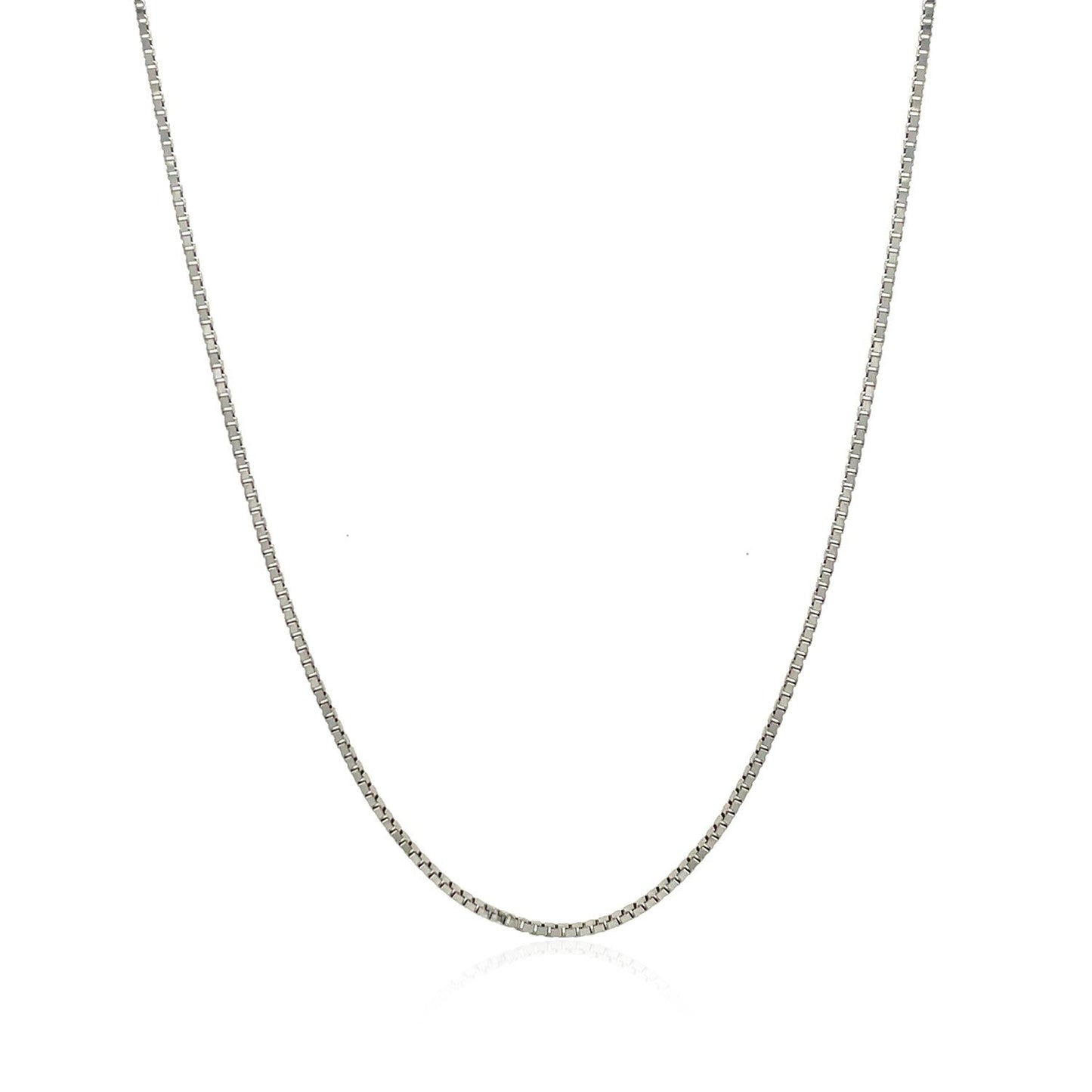 14k White Gold Classic Box Chain 1.0mm Bids.com