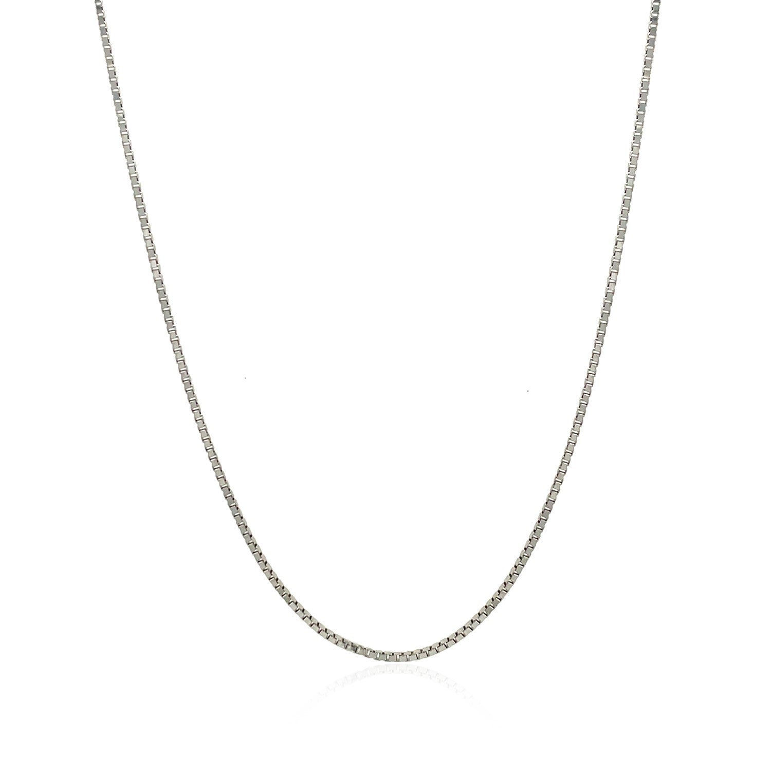 14k White Gold Classic Box Chain 1.0mm Bids.com