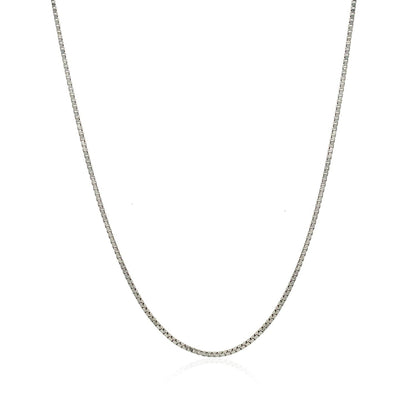 14k White Gold Classic Box Chain 1.0mm Bids.com