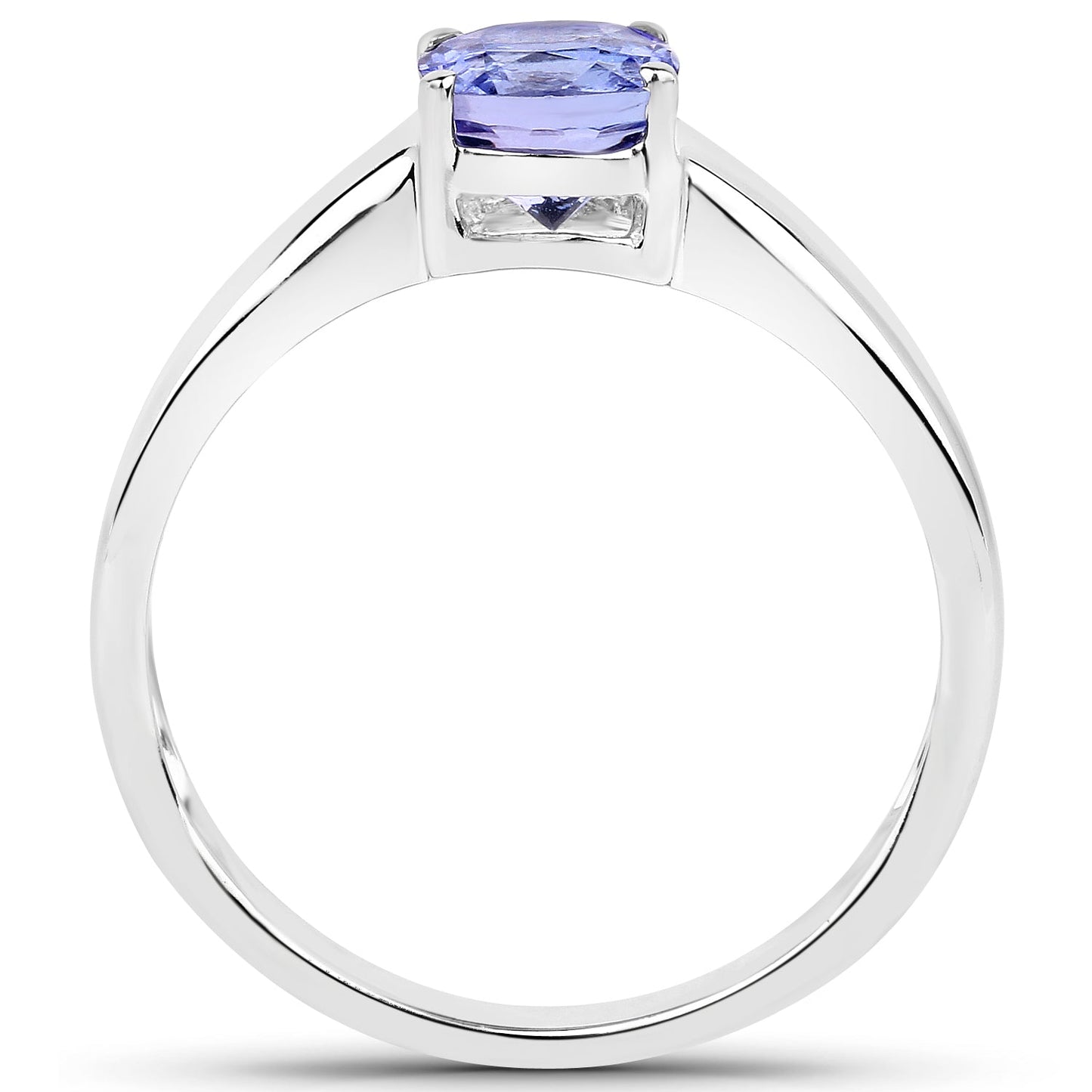 1.05 Carat Genuine Tanzanite .925 Sterling Silver ring Bids.com