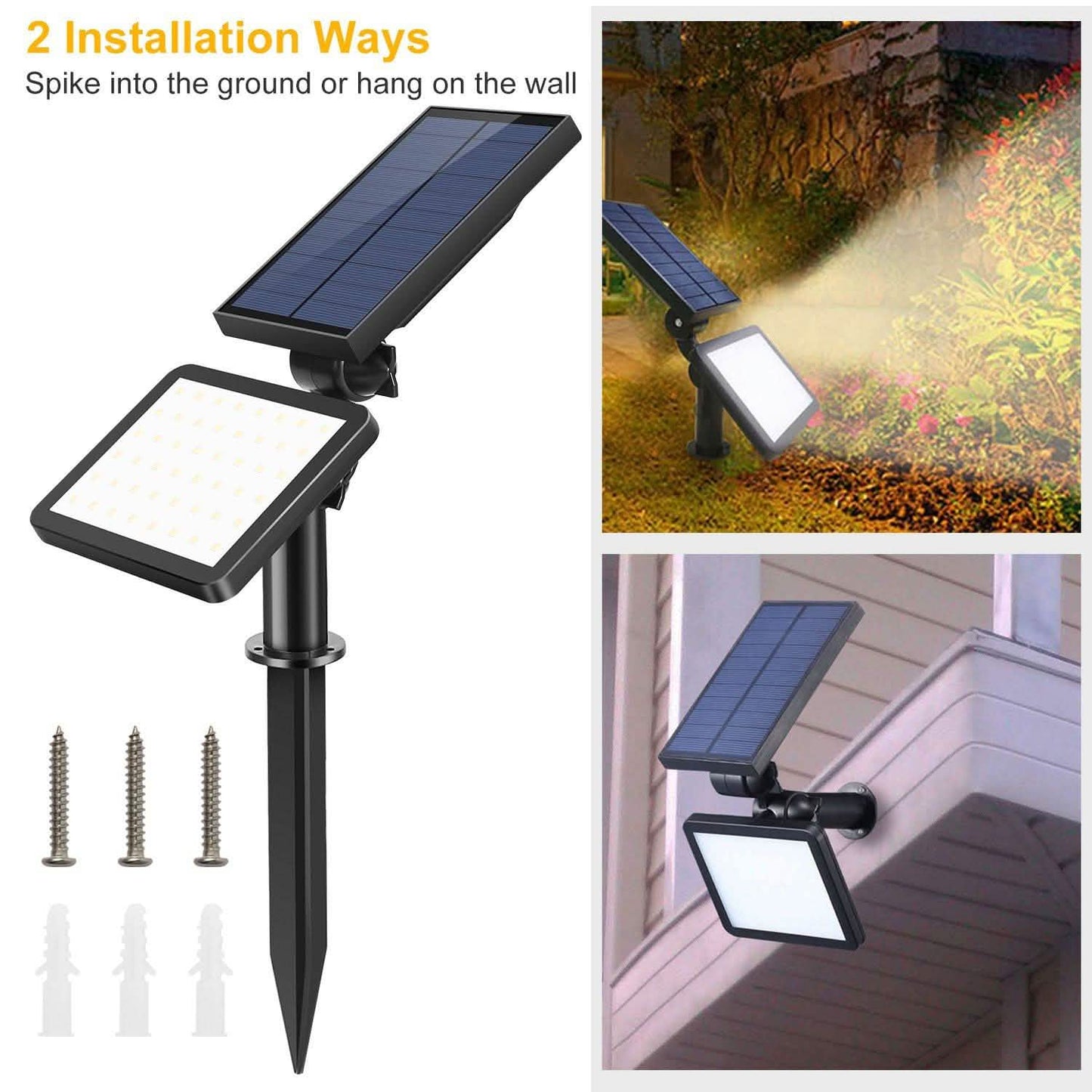 48 LED Solar Spotlight Outdoor DailySale