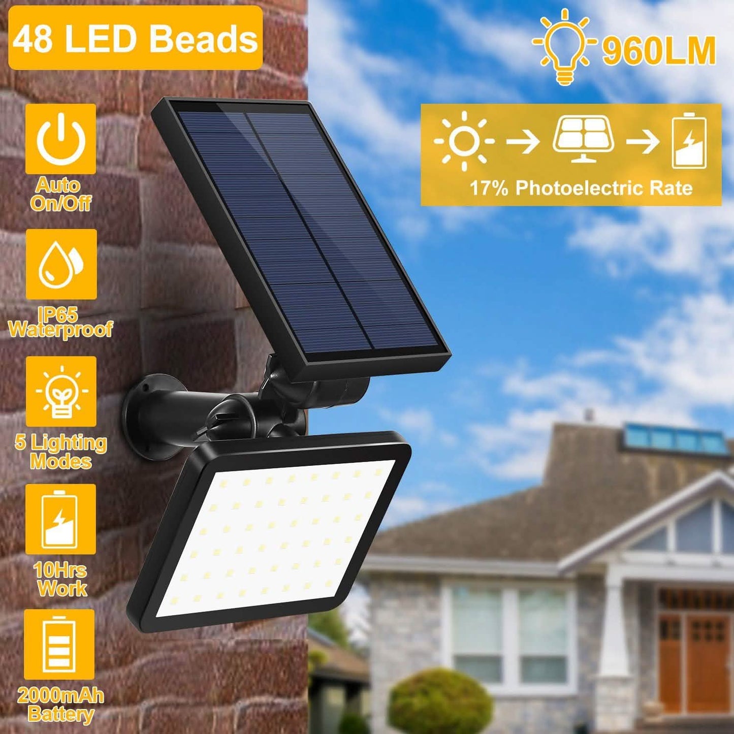 48 LED Solar Spotlight Outdoor DailySale