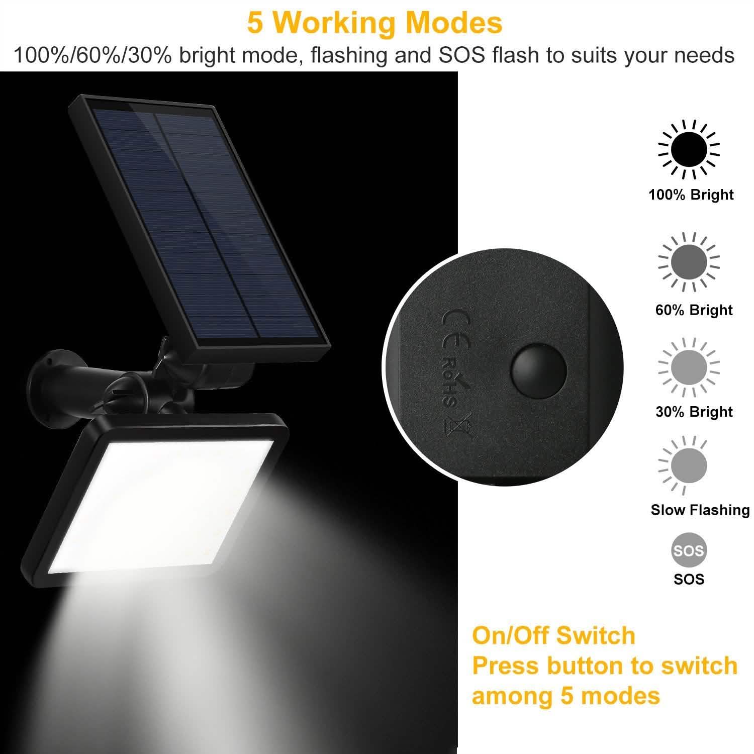 48 LED Solar Spotlight Outdoor DailySale