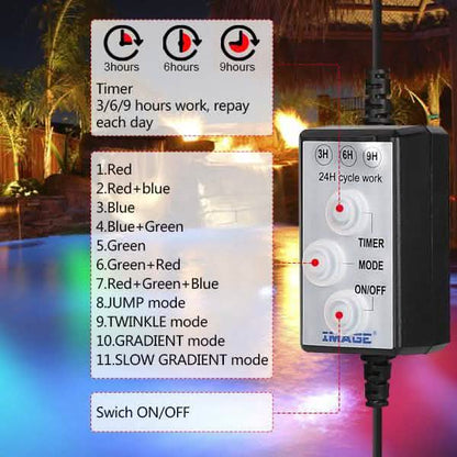 48 LED Waterproof Underwater Spotlight Lights Submersible Lamp DailySale