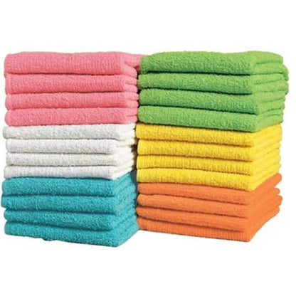 48-Pack: 100% Ring-Spun Cotton Assorted Colors Washcloths DailySale
