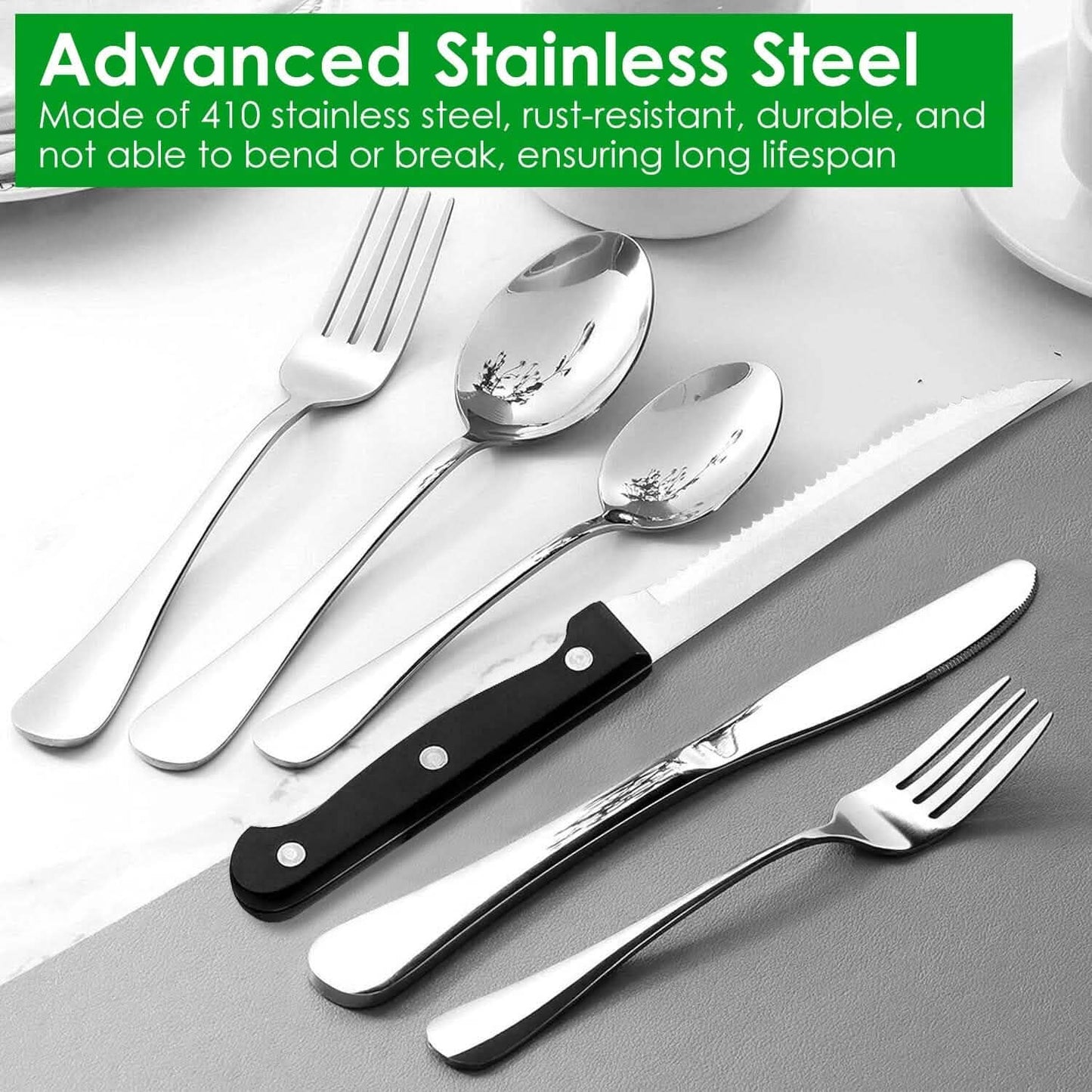 48-Piece: Stainless Steel Silverware Cutlery Set DailySale