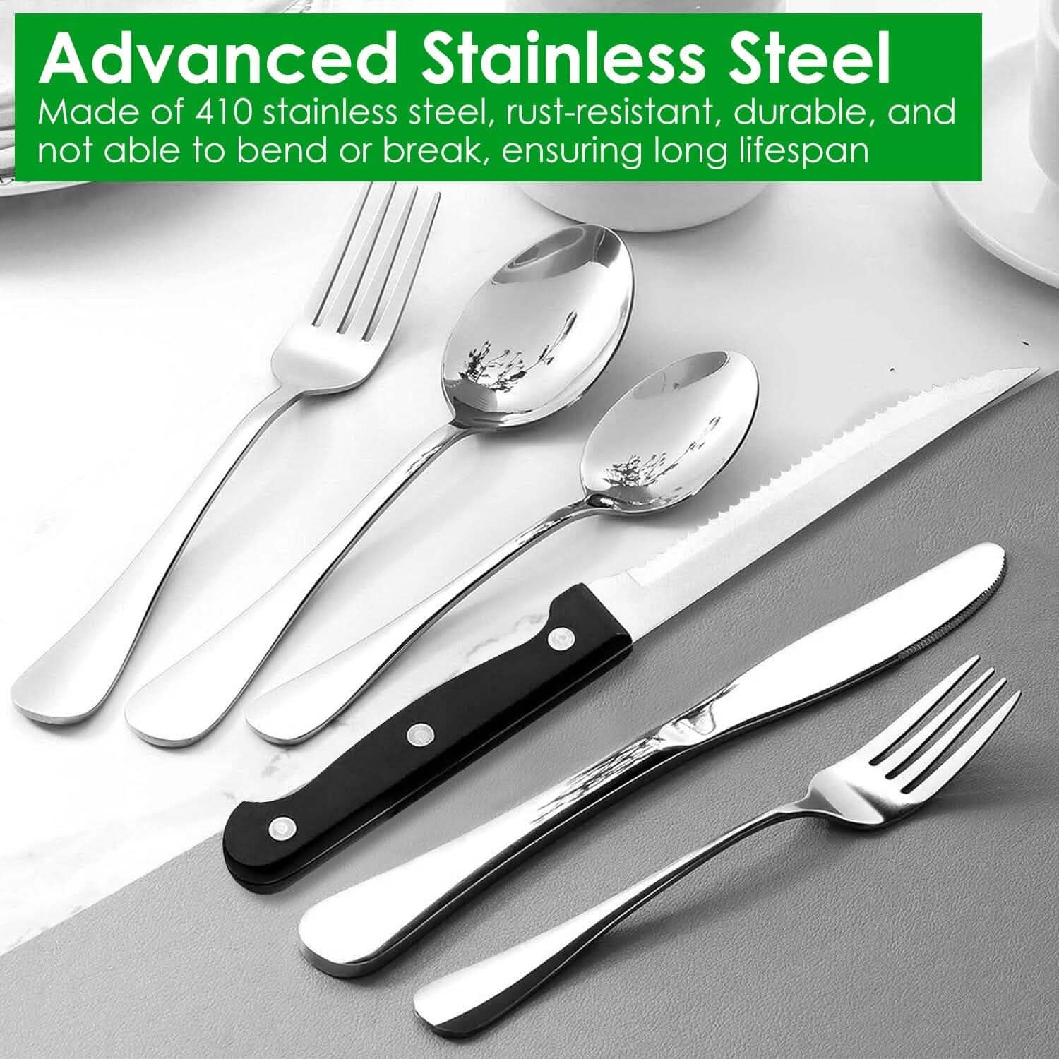 48-Piece: Stainless Steel Silverware Cutlery Set DailySale