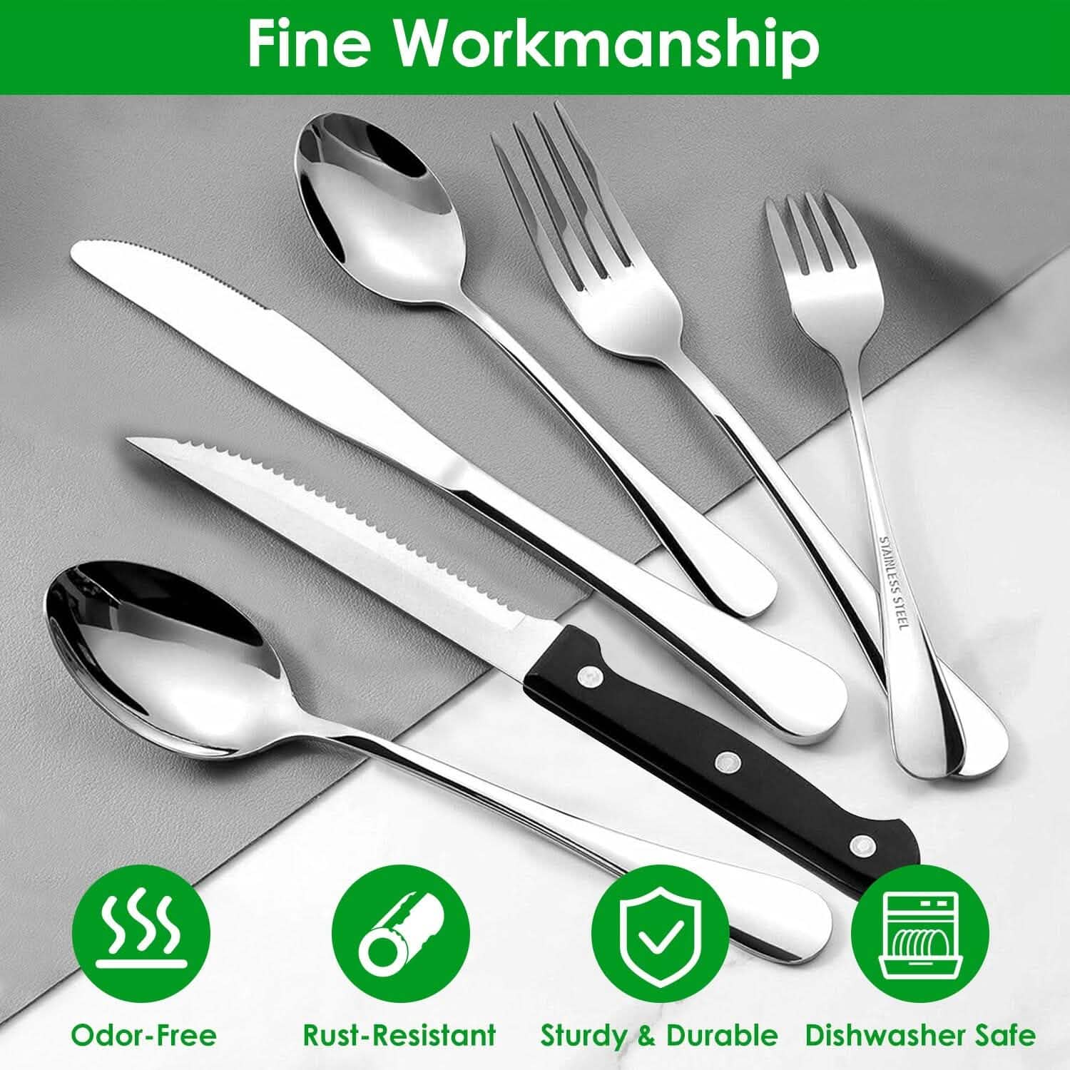 48-Piece: Stainless Steel Silverware Cutlery Set DailySale