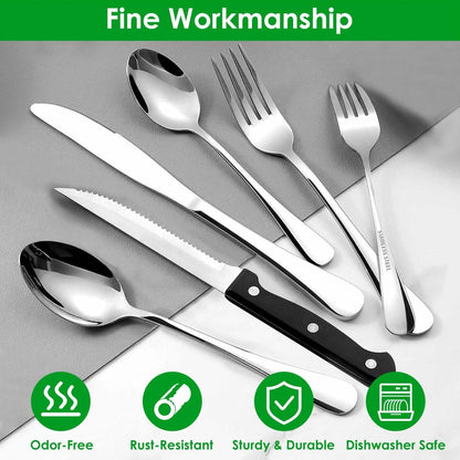 48-Piece: Stainless Steel Silverware Cutlery Set DailySale