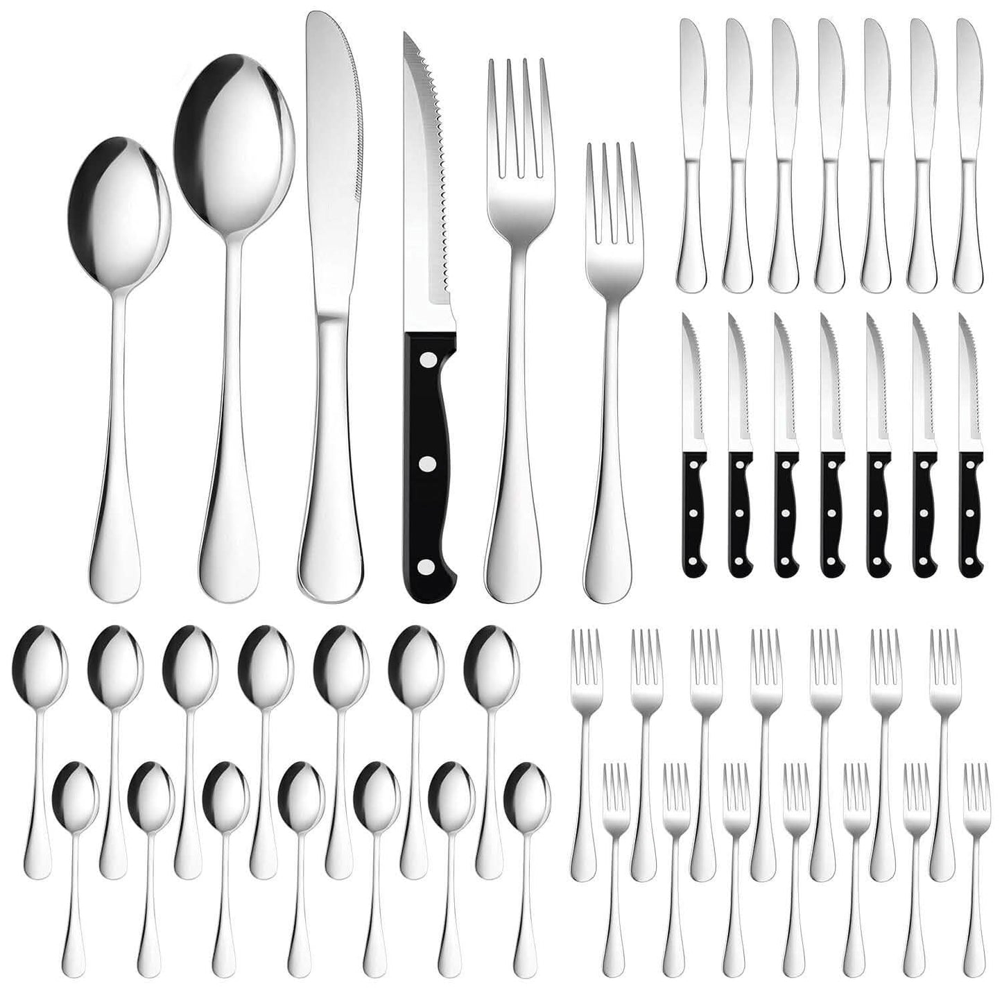 48-Piece: Stainless Steel Silverware Cutlery Set DailySale