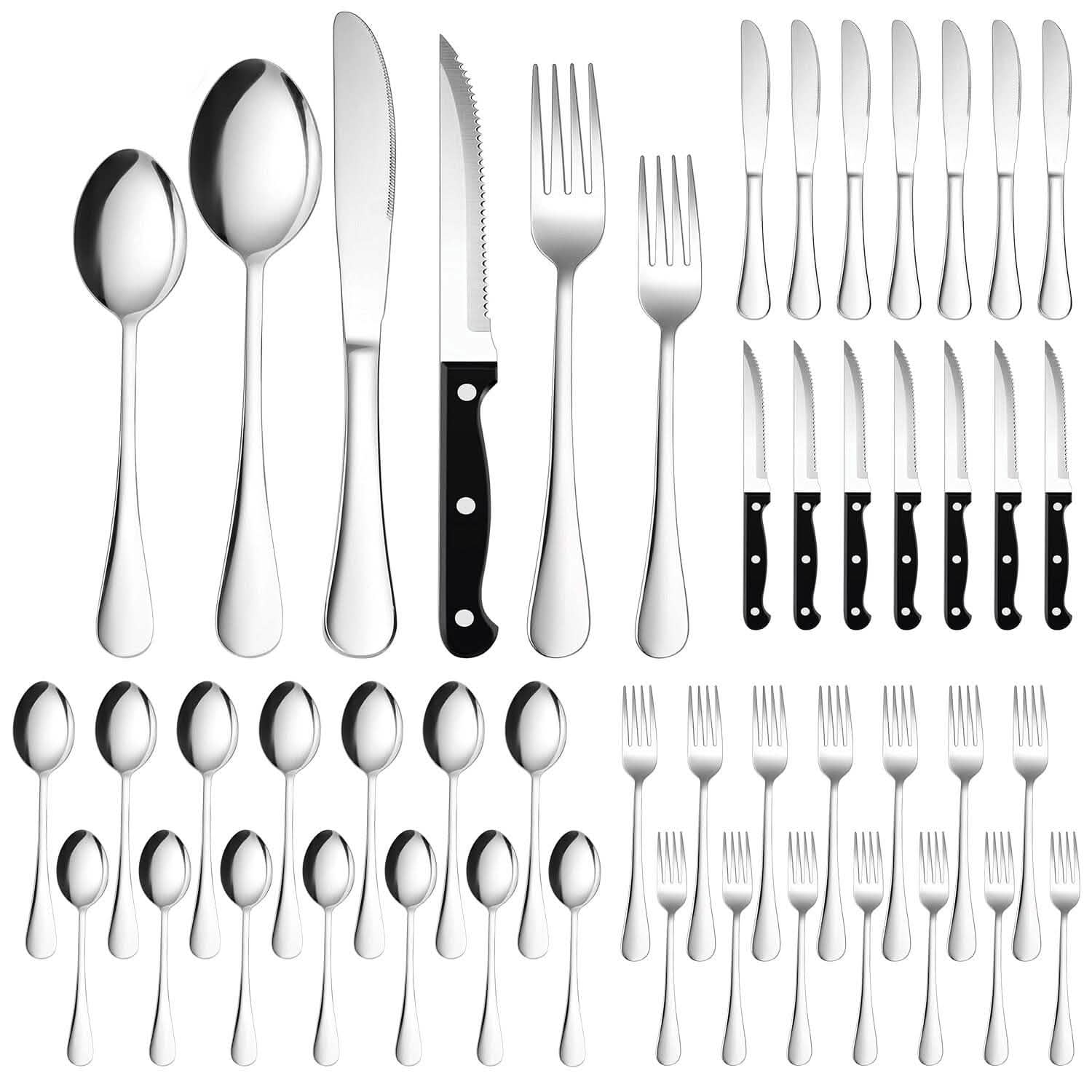 48-Piece: Stainless Steel Silverware Cutlery Set DailySale