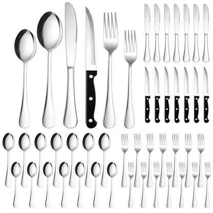 48-Piece: Stainless Steel Silverware Cutlery Set DailySale