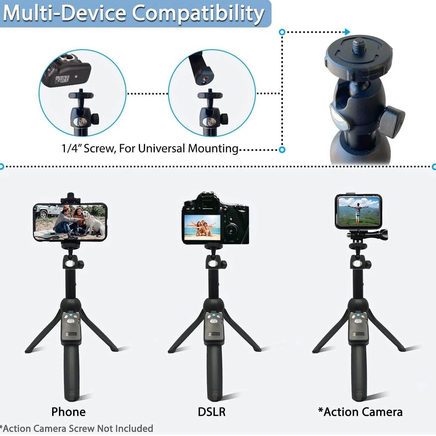 48" Portable Selfie Stick and Tripod DailySale