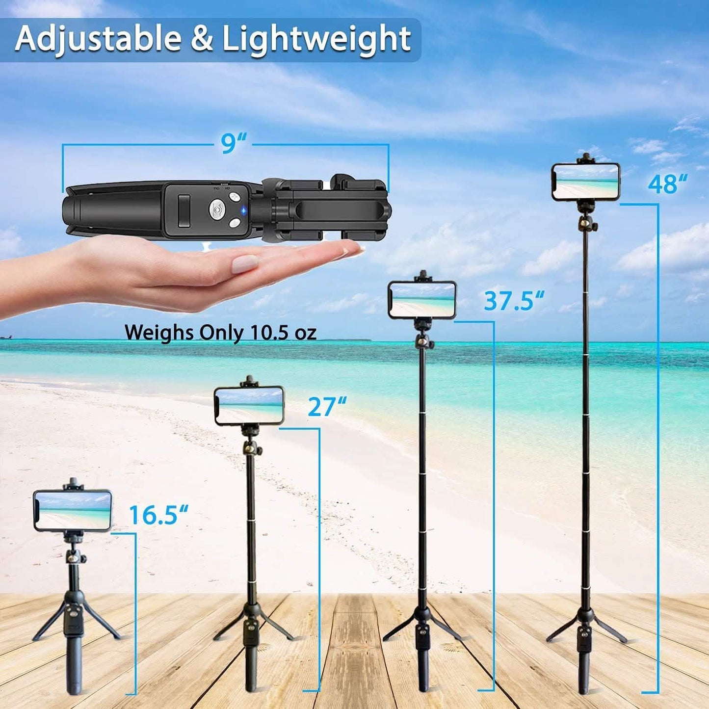 48" Portable Selfie Stick and Tripod DailySale