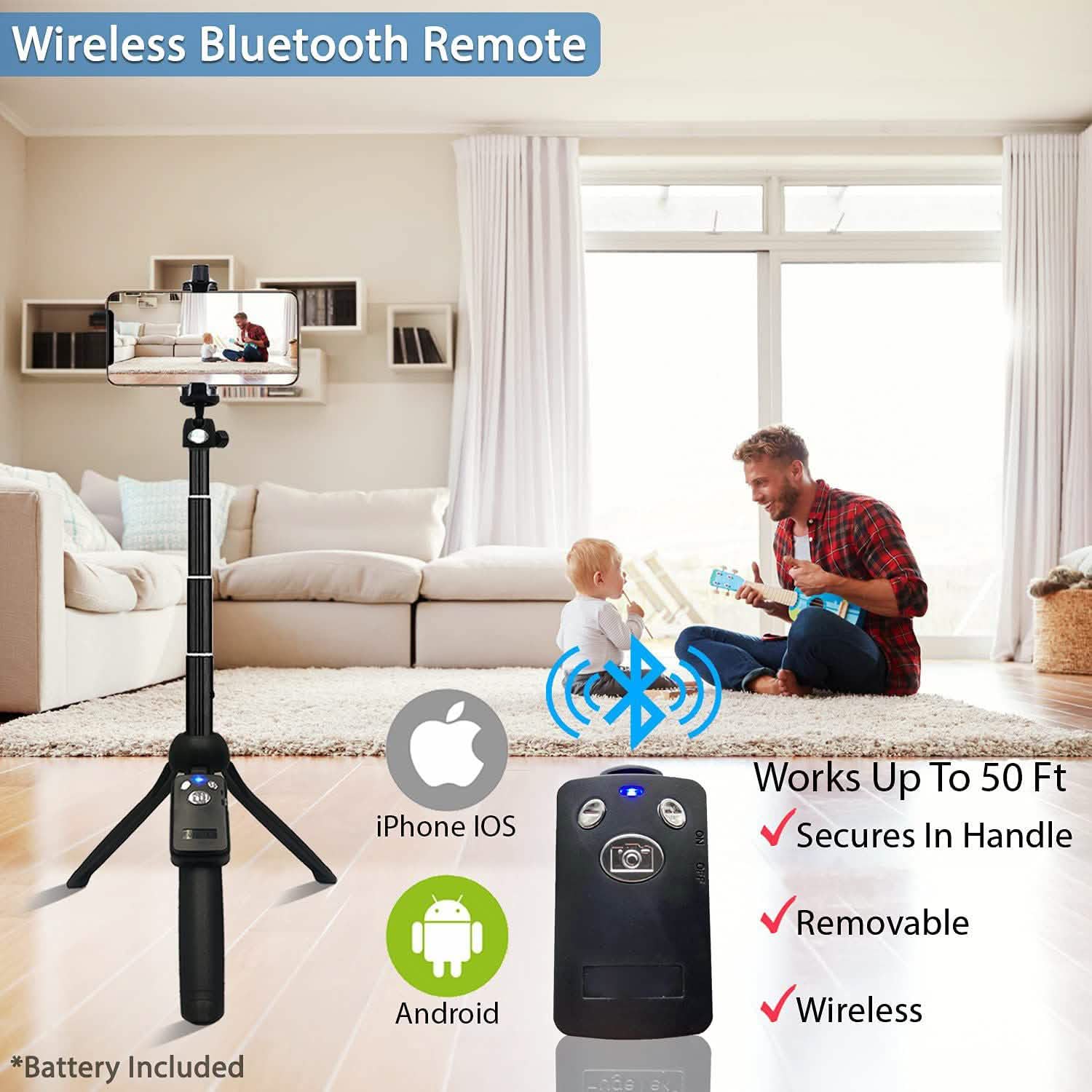 48" Portable Selfie Stick and Tripod DailySale