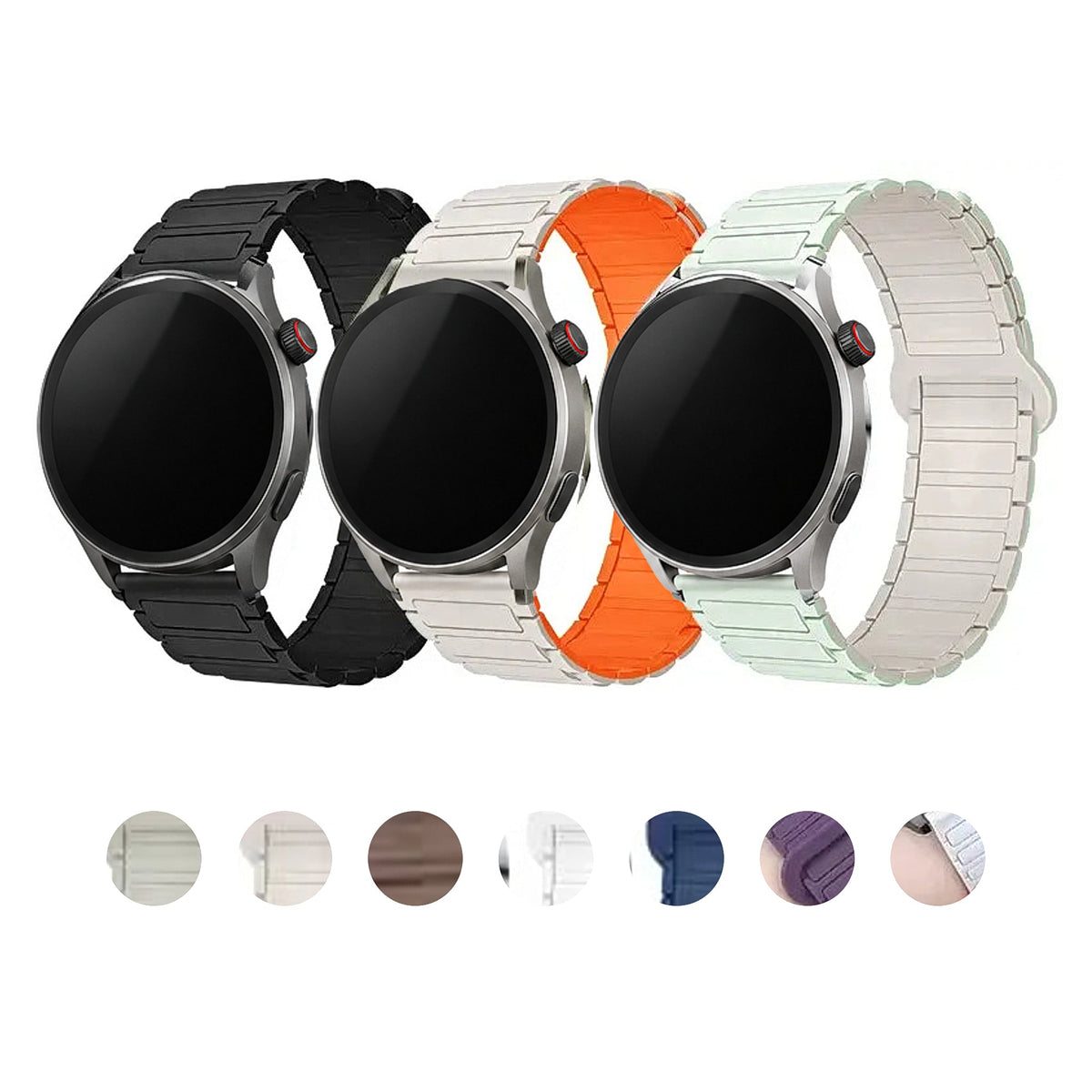 Amazfit Balance, GTR, GTS & Bip Two-Tone Magnetic Silicone Loop Band BandsCo Straps