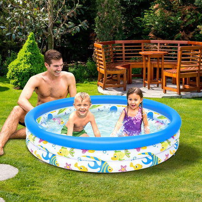 48 x 10 Inflatable Swimming Pool with 3 Velvets Water Drain Plug DailySale