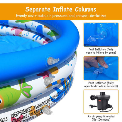 48 x 10 Inflatable Swimming Pool with 3 Velvets Water Drain Plug DailySale