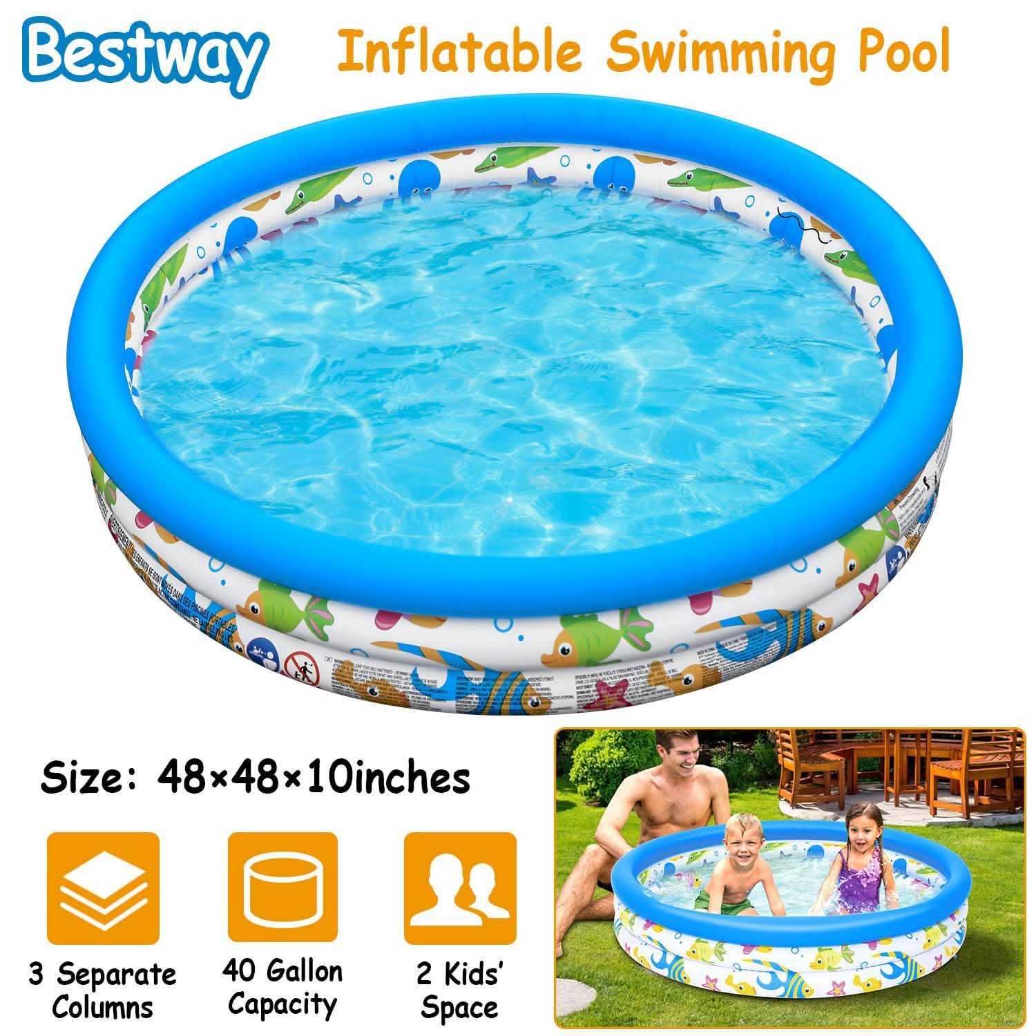 48 x 10 Inflatable Swimming Pool with 3 Velvets Water Drain Plug DailySale