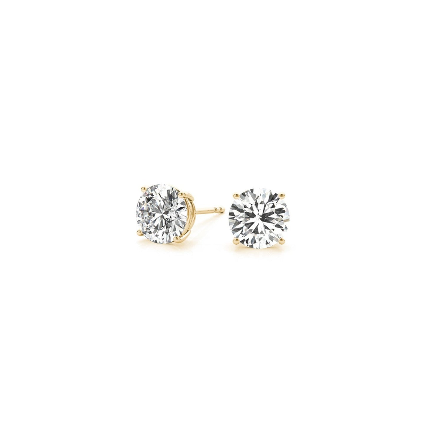 1 1/2 cttw Certified IGI Lab Grown Round Diamond Stud Earrings 14k Yellow Gold (G/VS2) Bids.com