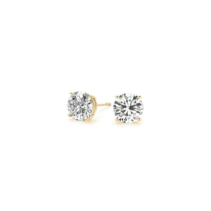 1 1/2 cttw Certified IGI Lab Grown Round Diamond Stud Earrings 14k Yellow Gold (G/VS2) Bids.com