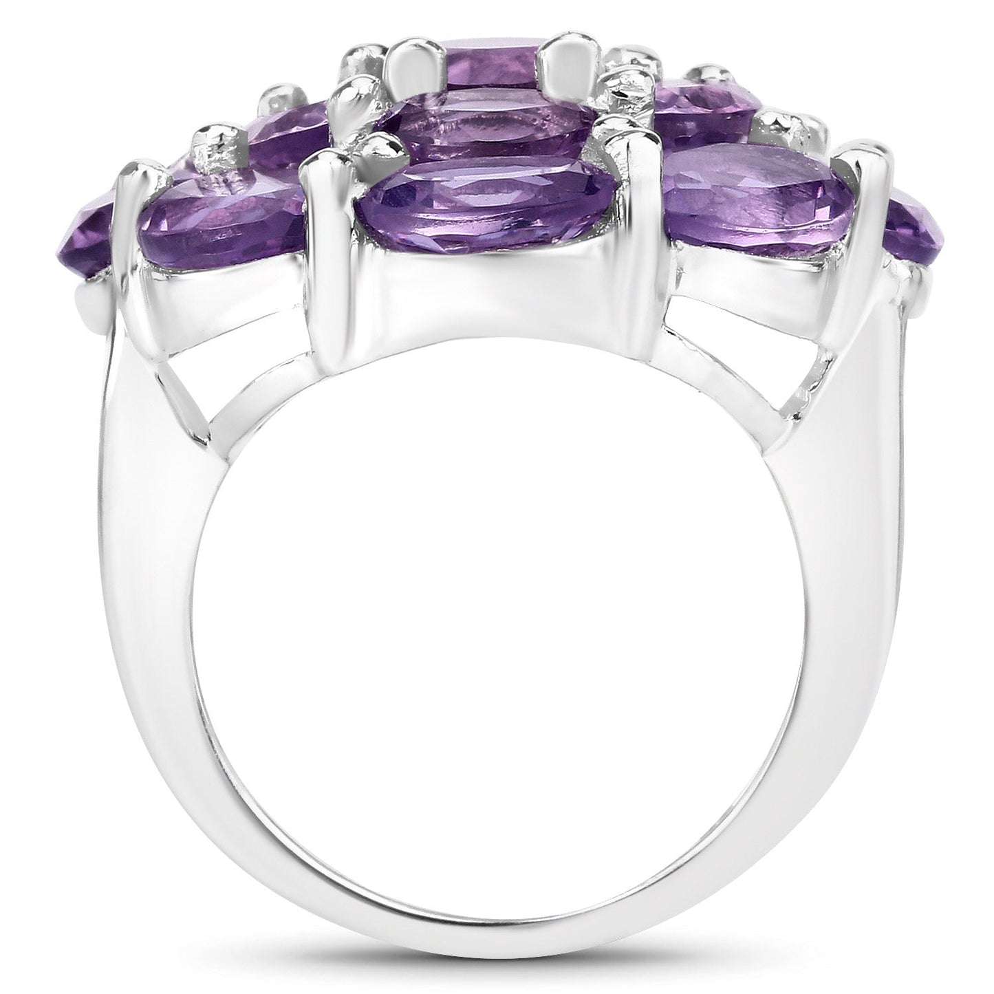 9.28 Carat Genuine Amethyst .925 Sterling Silver Ring Bids.com