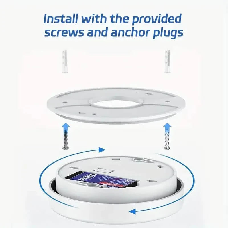 Smoke and Fire Detector Alarm – Portable Photoelectric Fire Alarm with Silence Button DailySale