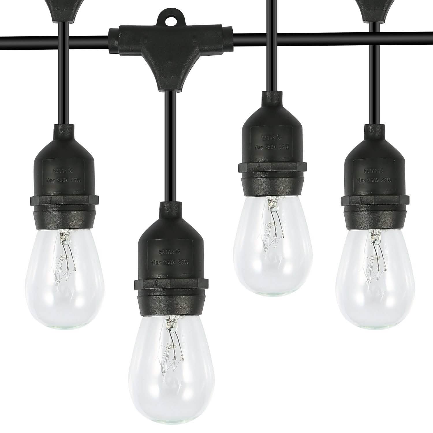 48ft Outdoor String Light Waterproof Patio String Lights Bulbs DailySale