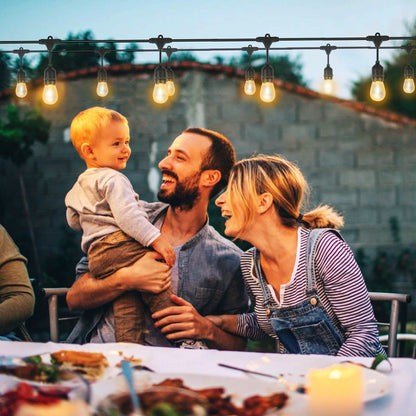 48ft Outdoor String Light Waterproof Patio String Lights Bulbs DailySale