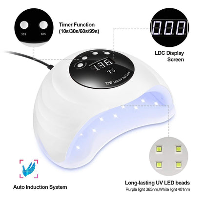 48W UV LED Gel Nail Lamp with 4 Timer DailySale