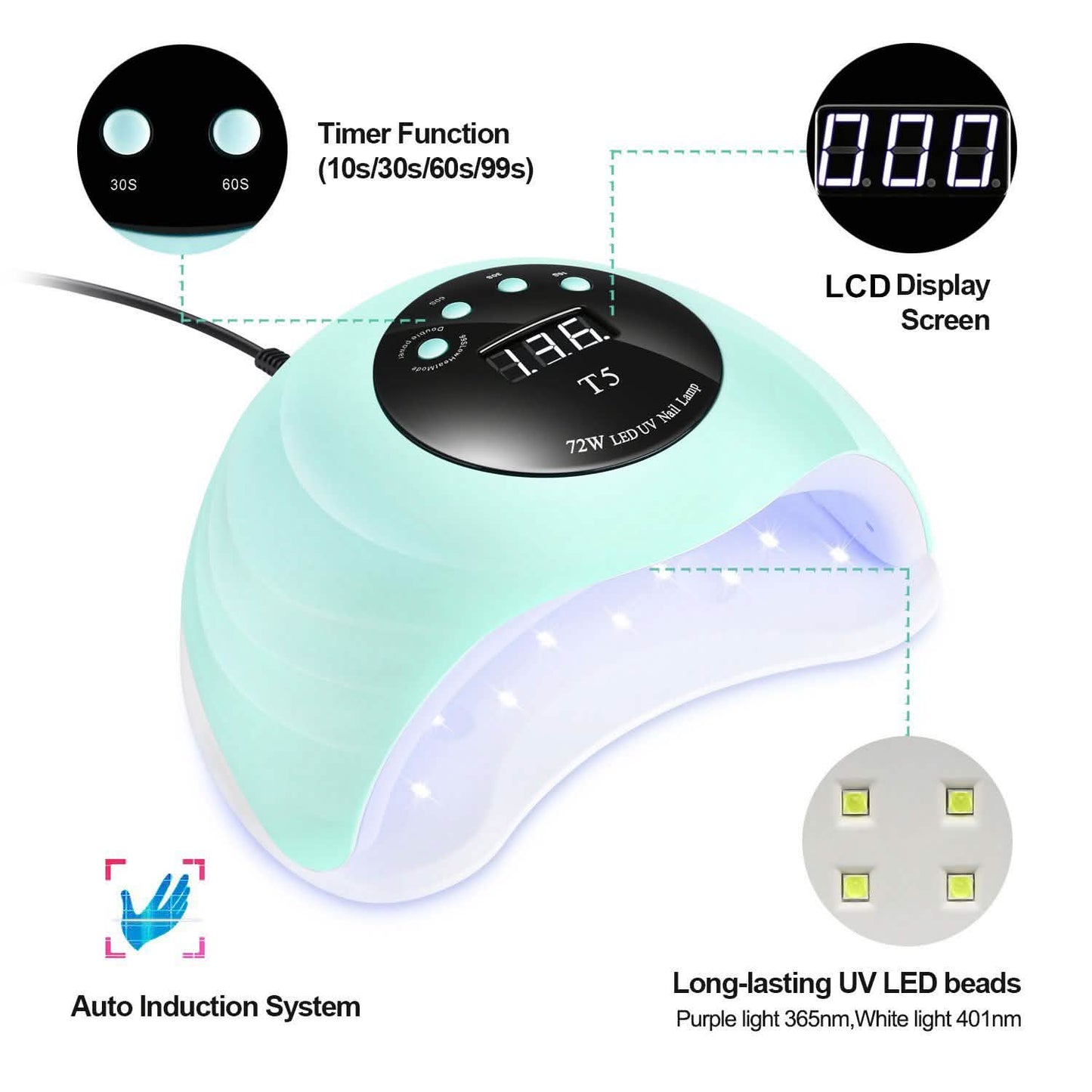 48W UV LED Gel Nail Lamp with 4 Timer DailySale