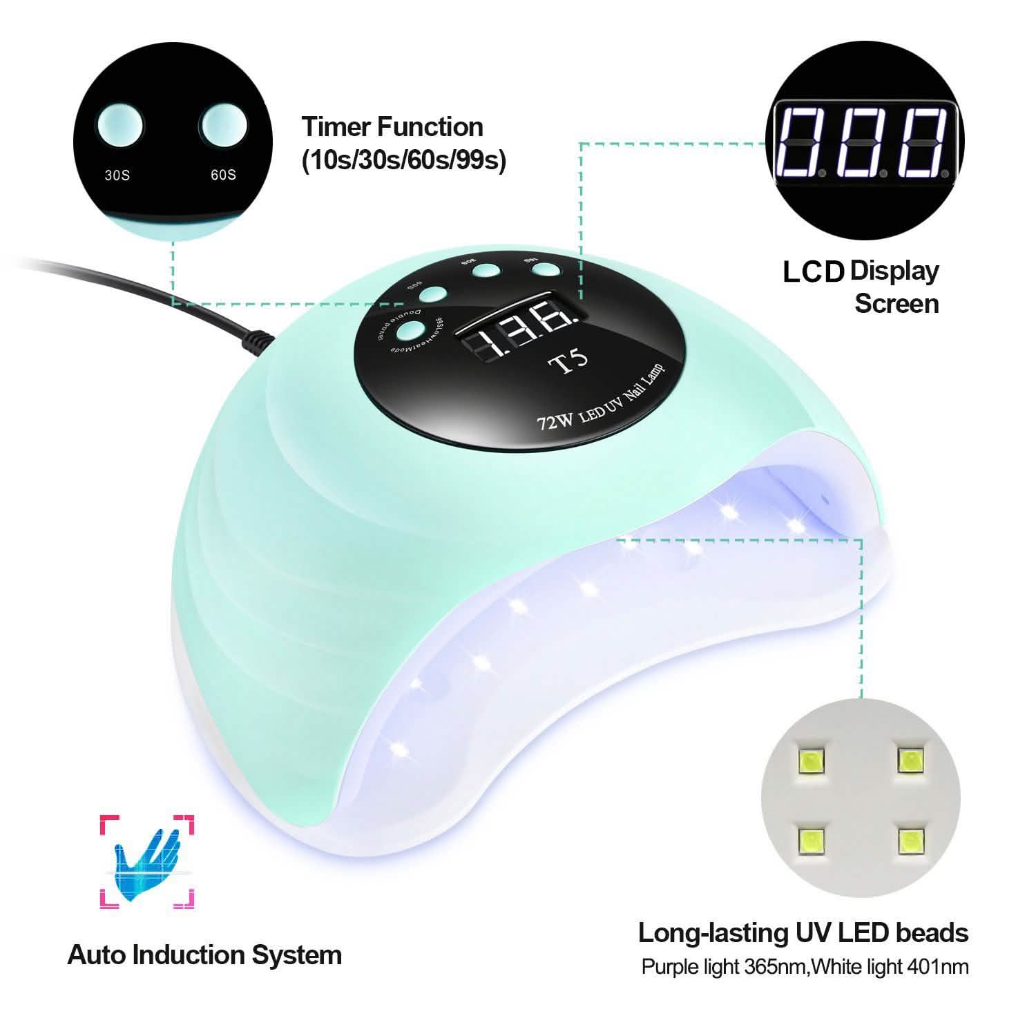 48W UV LED Gel Nail Lamp with 4 Timer DailySale