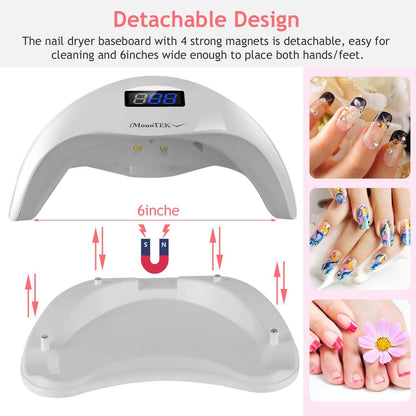 48W UV LED Nail Lamp Gel Polish Nail Dryer DailySale