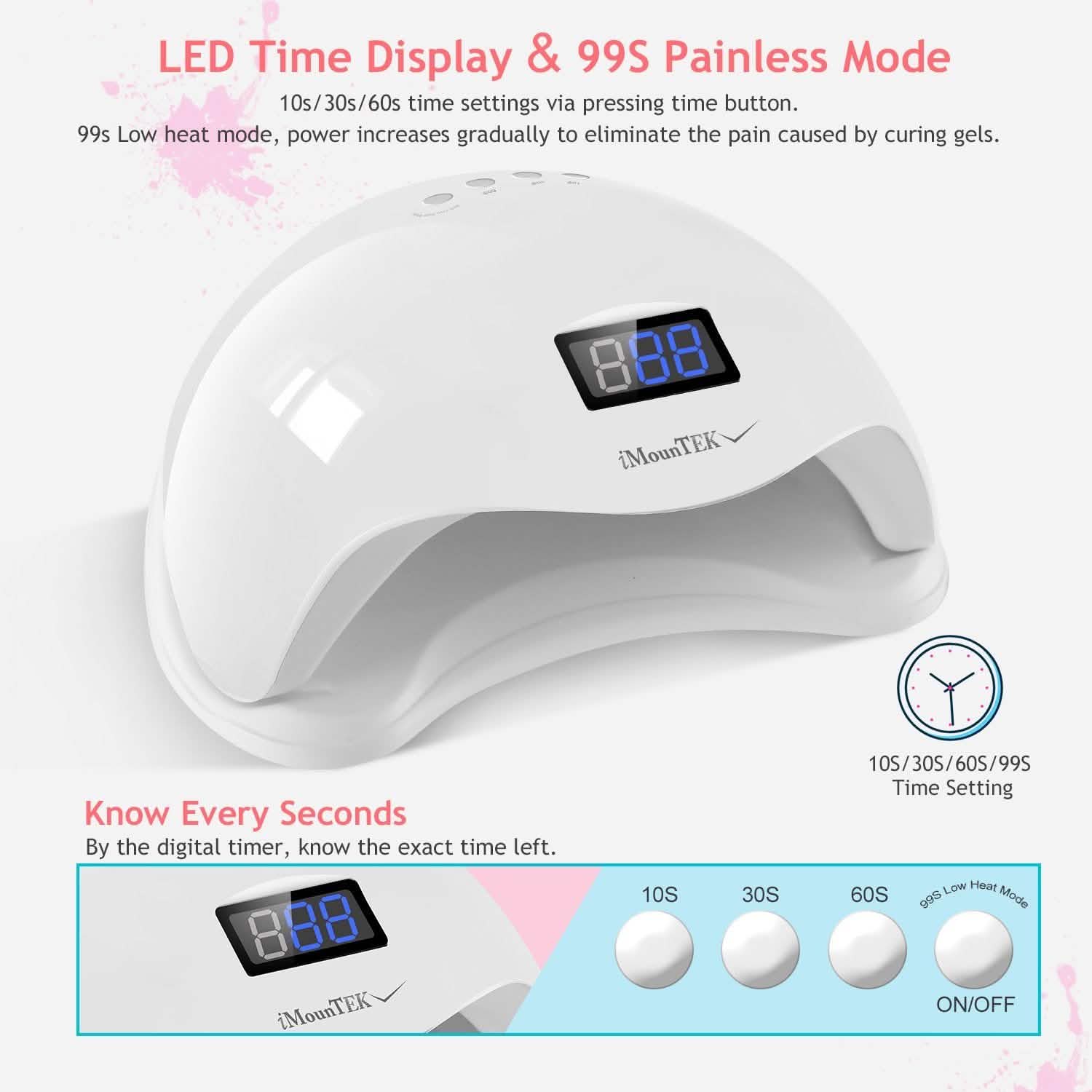 48W UV LED Nail Lamp Gel Polish Nail Dryer DailySale