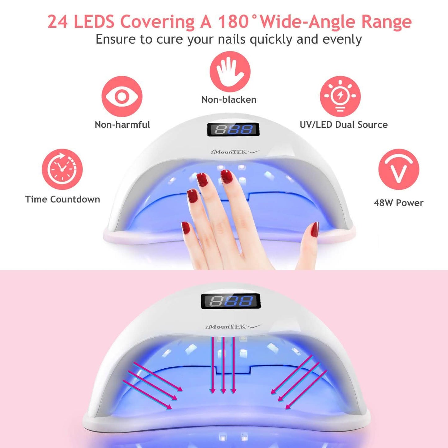48W UV LED Nail Lamp Gel Polish Nail Dryer DailySale